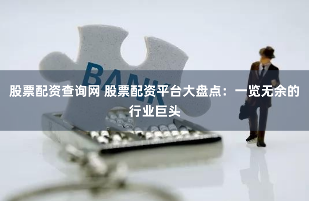 股票配资查询网 股票配资平台大盘点：一览无余的行业巨头